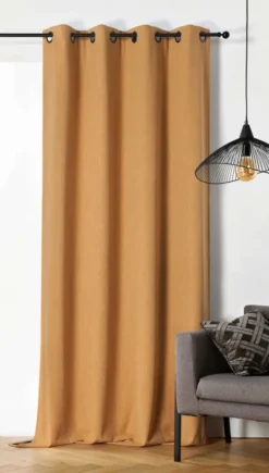 Rideau obscurcissant et isolant à effet tissé