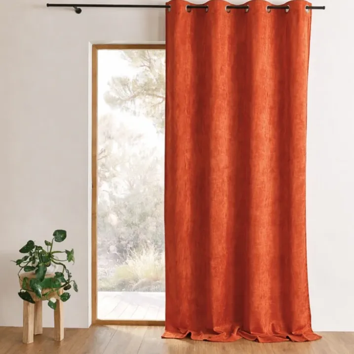 Rideau obscurcissant et isolant aspect velours