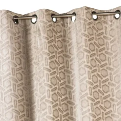 Rideau occultant en jacquard à motif géométrique