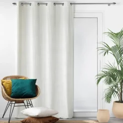 Rideau occultant en velours feuilles de monstera