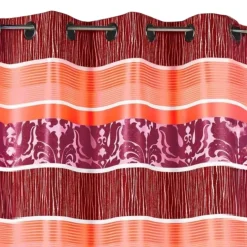 Rideau occultant jacquard à rayures horizontales colorées