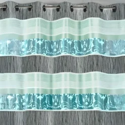 Rideau occultant jacquard à rayures horizontales colorées