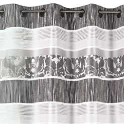 Rideau occultant jacquard à rayures horizontales colorées