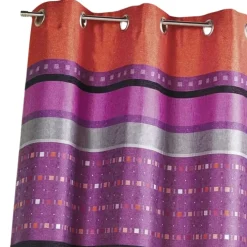 Rideau occultant jacquard à rayures horizontales graphiques