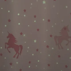 Rideau occultant licorne phosphorescent