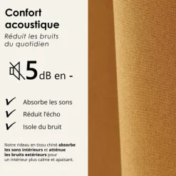 Rideau 100% occultant thermique phonique chiné MIDNIGHT