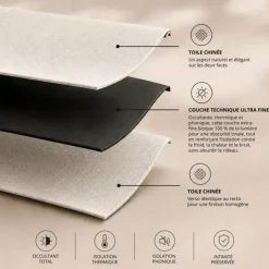 Rideau 100% occultant thermique phonique chiné MIDNIGHT