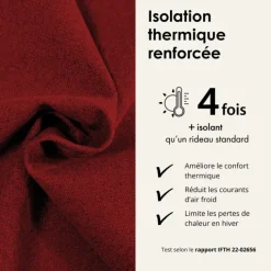 Rideau 100% occultant thermique phonique chiné MIDNIGHT