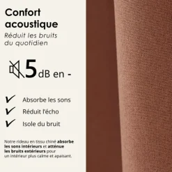Rideau 100% occultant thermique phonique chiné MIDNIGHT
