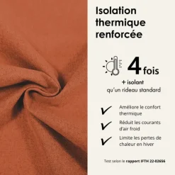 Rideau 100% occultant thermique phonique chiné MIDNIGHT