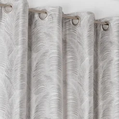 Rideau à oeillets aux motifs palmes