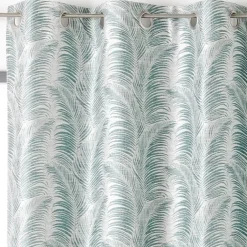 Rideau à oeillets aux motifs palmes