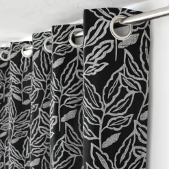 Rideau à oeillets en coton recyclé Chambray