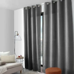 Rideau à oeillets en velours chenillé