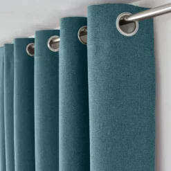 Rideau à oeillets en velours chenillé