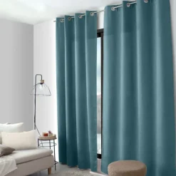 Rideau à oeillets en velours chenillé