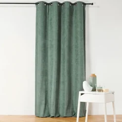 Rideau à Oeillets Isolant et Déperlant Effet Velours