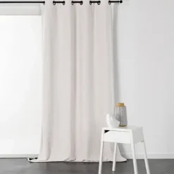 Rideau à Oeillets Isolant et Déperlant Effet Velours