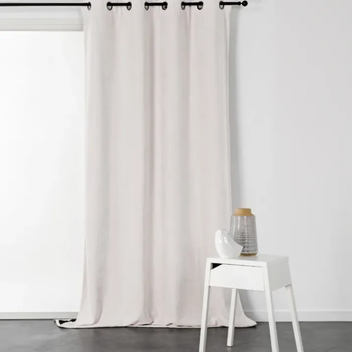Rideau à Oeillets Isolant et Déperlant Effet Velours