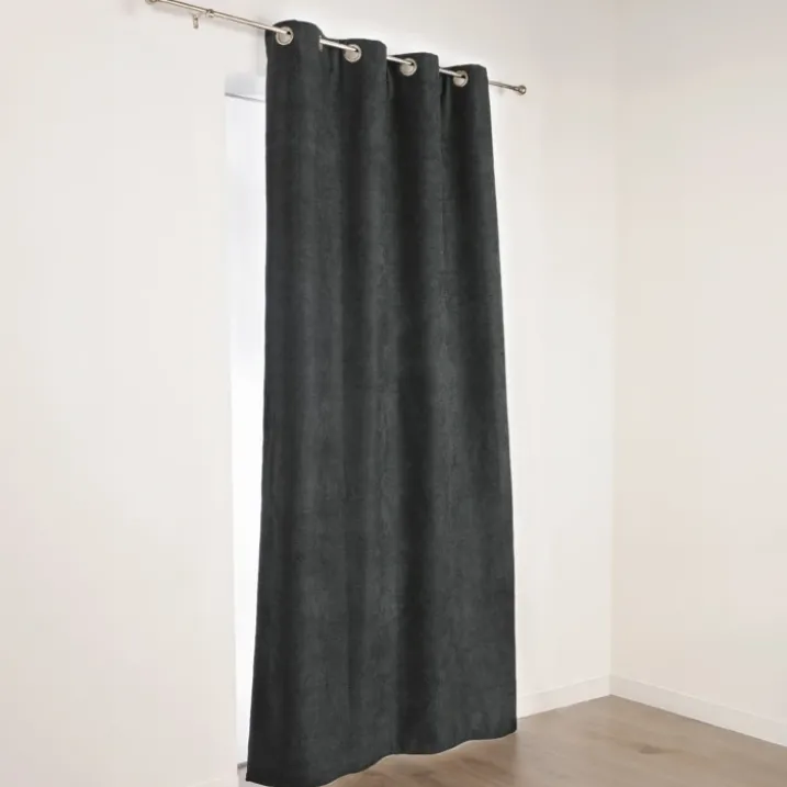 Rideau à Oeillets Isolant et Déperlant Effet Velours
