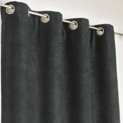Rideau à Oeillets Isolant et Déperlant Effet Velours