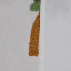 Rideau à oeillets tufté palmier