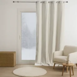 Rideau épais imitation fourrure polaire
