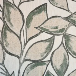 Rideau poly-lin imprimé feuilles aquarelle