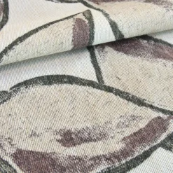 Rideau poly-lin imprimé feuilles aquarelle