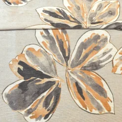 Rideau poly-lin imprimé fleur aquarelle
