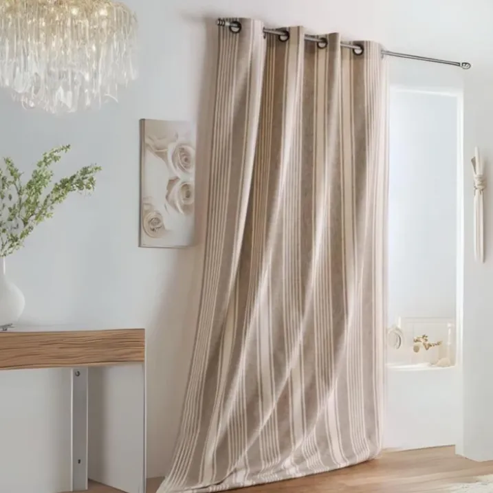 Rideau à Rayures Verticales en Coton