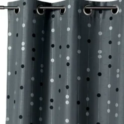 Rideau shantung motif de boules tissées