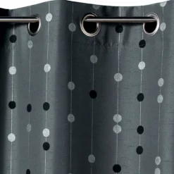 Rideau shantung motif de boules tissées