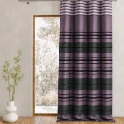Rideau shantung rayure chenille