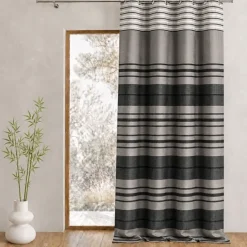 Rideau shantung rayure chenille