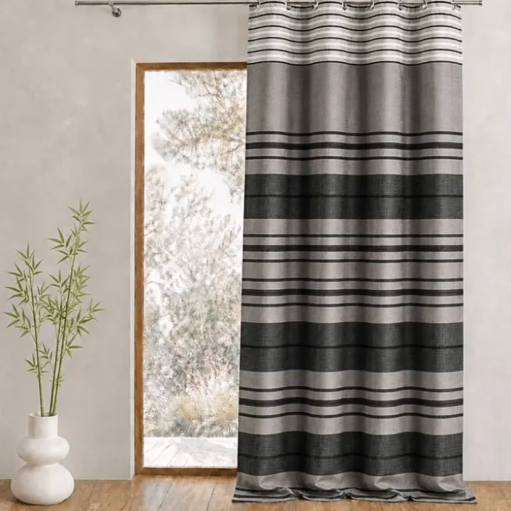Rideau shantung rayure chenille
