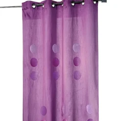 Rideau taffetas shantung à motif gros pois