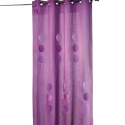 Rideau taffetas shantung à motif gros pois