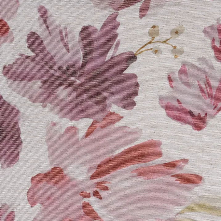 Rideau tamisant aquarelle fleurs