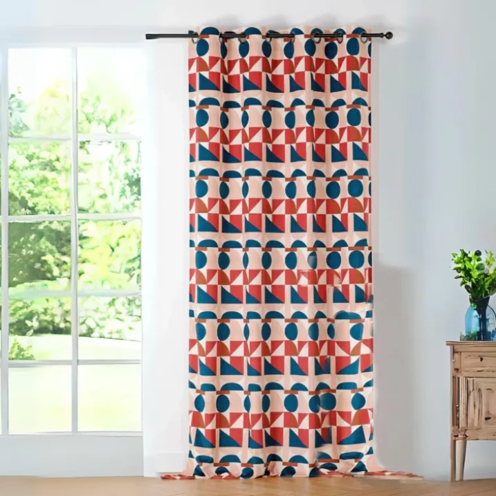 Rideau tamisant au style seventy