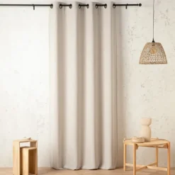 Rideau tamisant effet lin authentique