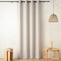 Rideau tamisant effet lin authentique