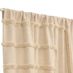 Rideau tamisant en coton tufté à motifs en relief