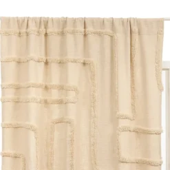 Rideau tamisant en coton tufté à motifs en relief