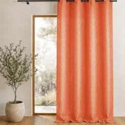 Rideau tamisant en jacquard imprimé