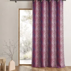 Rideau tamisant en jacquard à motifs ethniques
