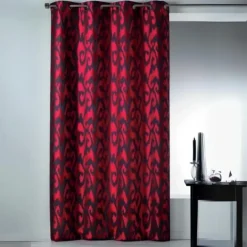 Rideau tamisant en jacquard motifs baroques