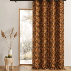 Rideau tamisant en jacquard motifs baroques