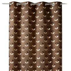 Rideau tamisant en jacquard à motifs de rosaces