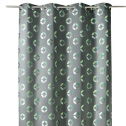 Rideau tamisant en jacquard à motifs de rosaces